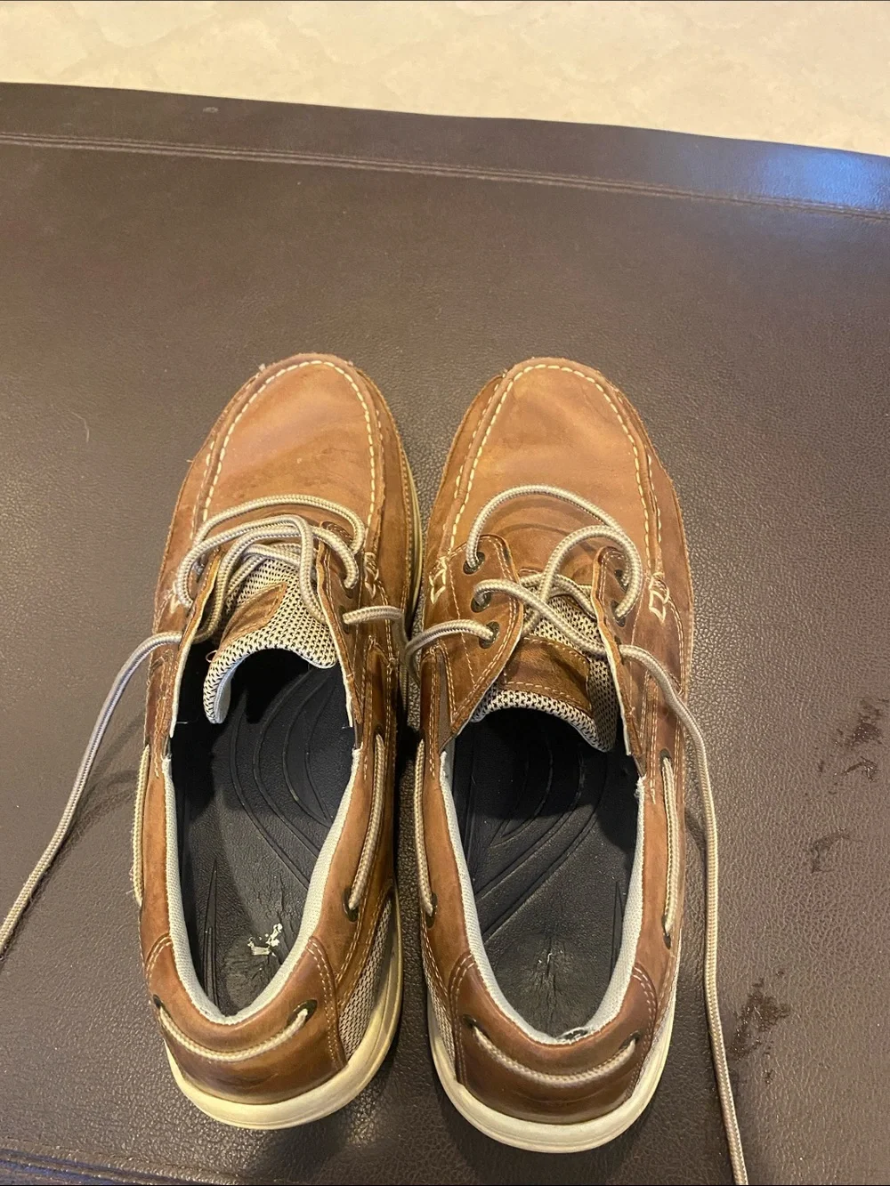 Dockers Men's Tan Brown Leather Boat Shoes